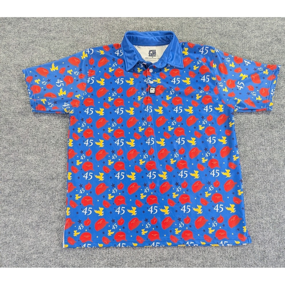 Greater Half Conservative Collection 45 Polo Shirt Men's Size Medium Multi Color